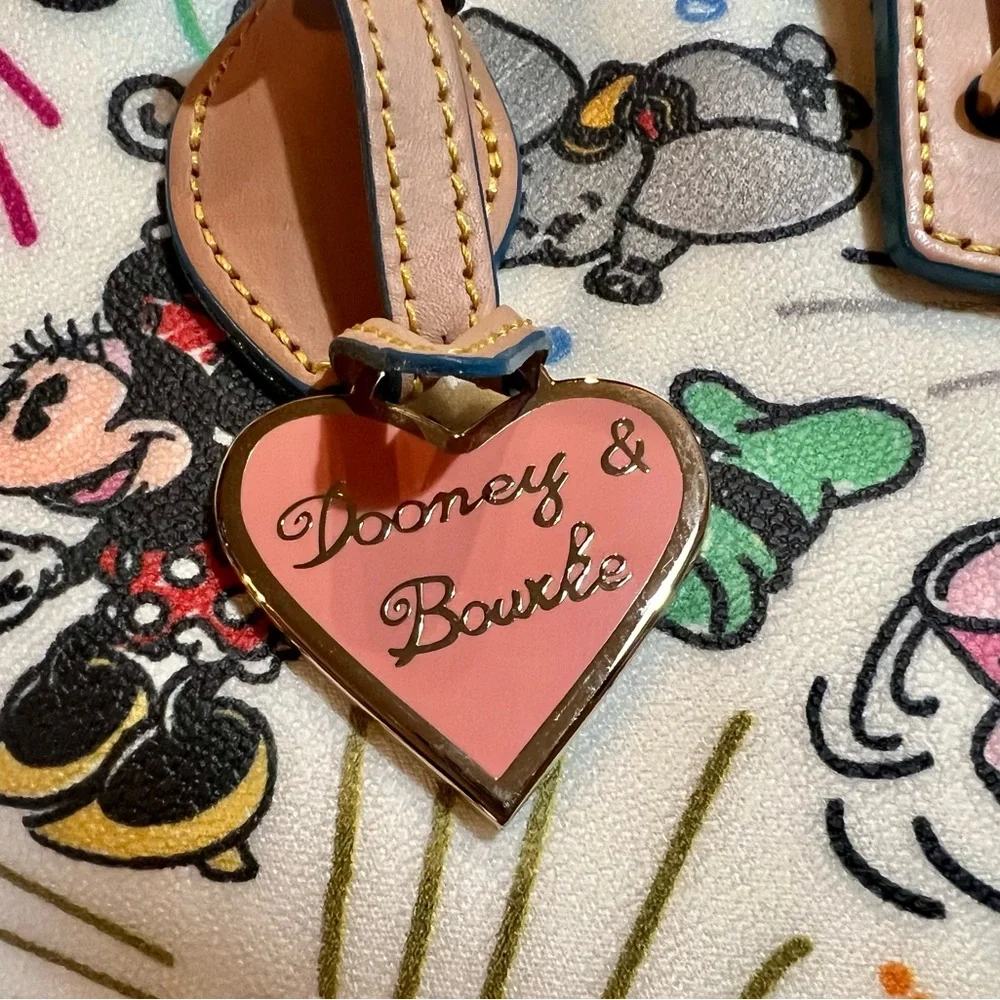 Disney Parks Retired Dooney & Burke Tote Bag with Colorful Cartoon Design, Ret. - Picture 5 of 16